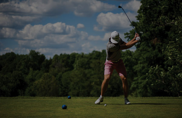 Golfer at the tee