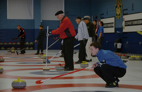 Curling team watches on